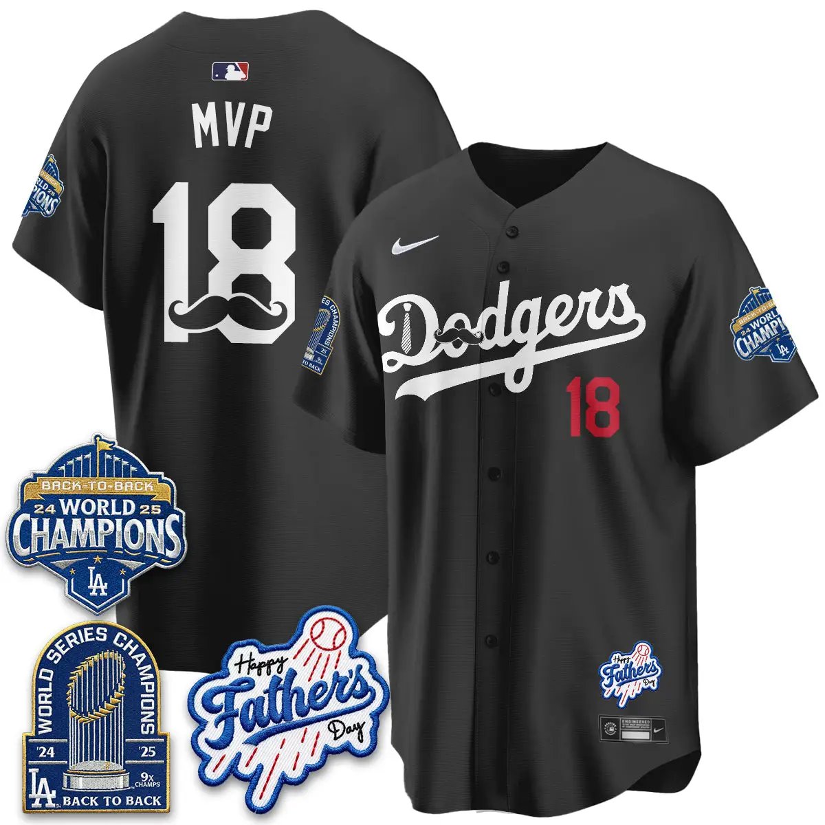 LAD Happy Father's Day 2026 Jersey - Stitched by Los Angeles Dodgers