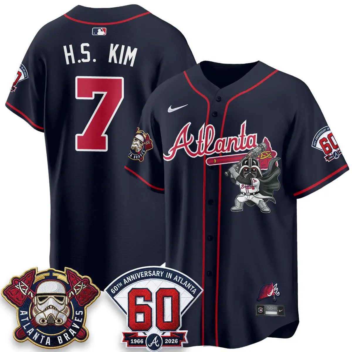 Atlanta Braves x SW Vapor Limited Jersey - Stitched by Atlanta Braves