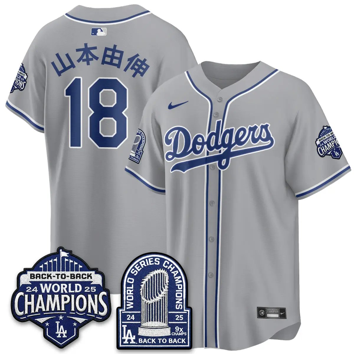 LAD 2026 Black Out Style Vapor Limited Jersey - B2B Champs - All Stitched by Los Angeles Dodgers