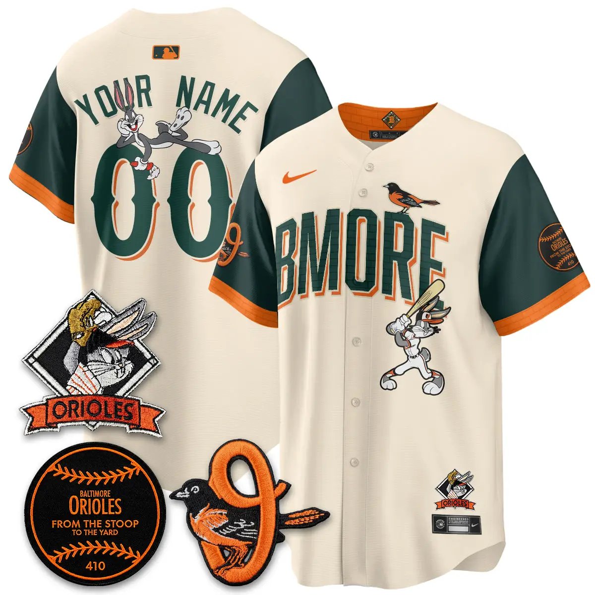 BAL x Bunny Vapor Premier Limited Custom Jersey - Stitched by Baltimore Orioles