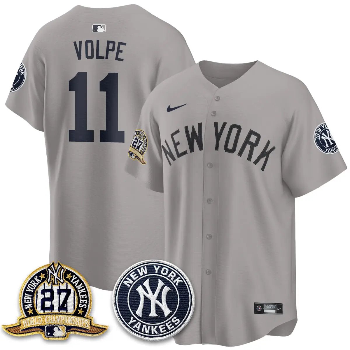 New York Yankees Alternate Jersey - All Stitched by New York Yankees