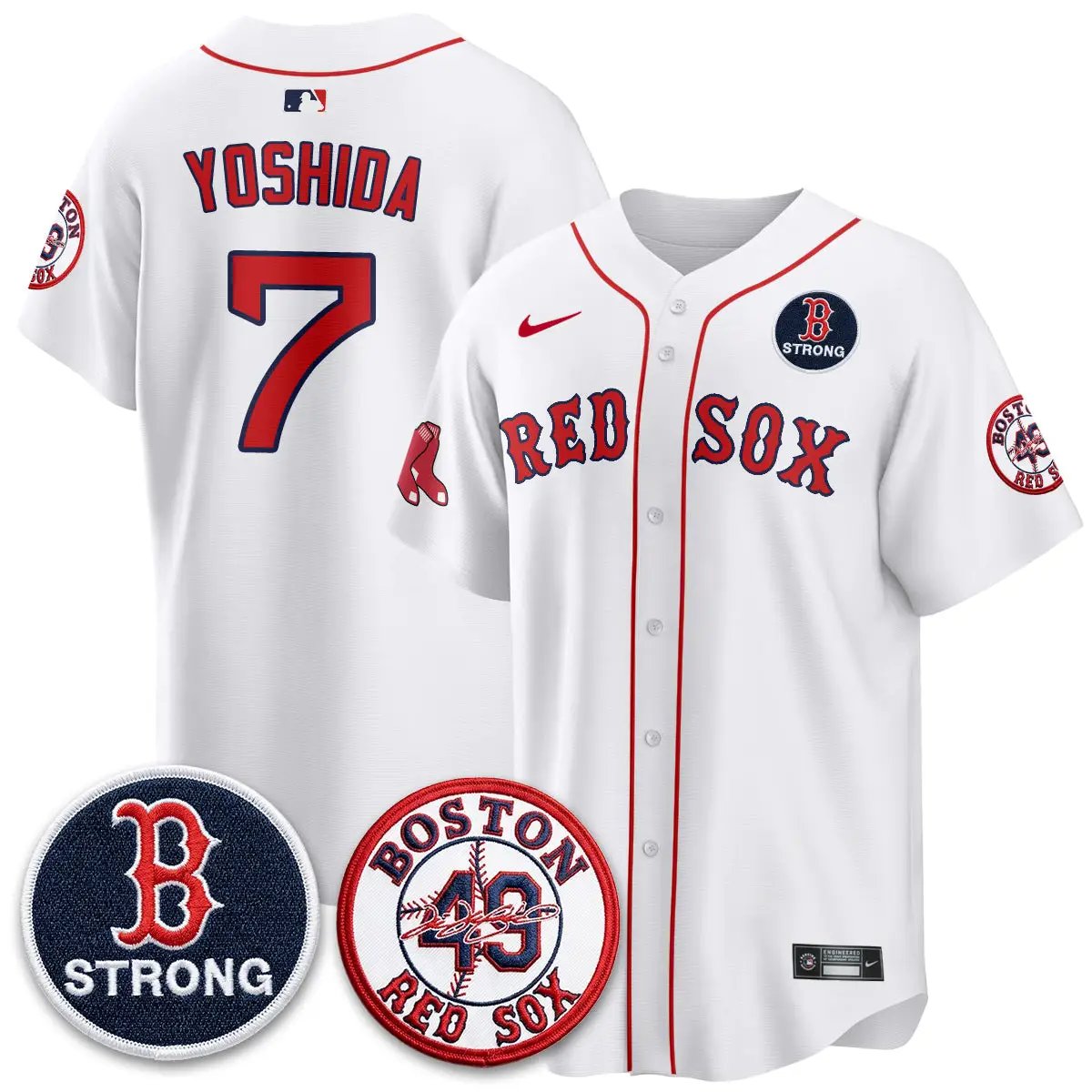 BOS Tim Wakefield Memorial Patch Vaper Premier Limited Jersey - All Stitched V2 by Boston Red Sox