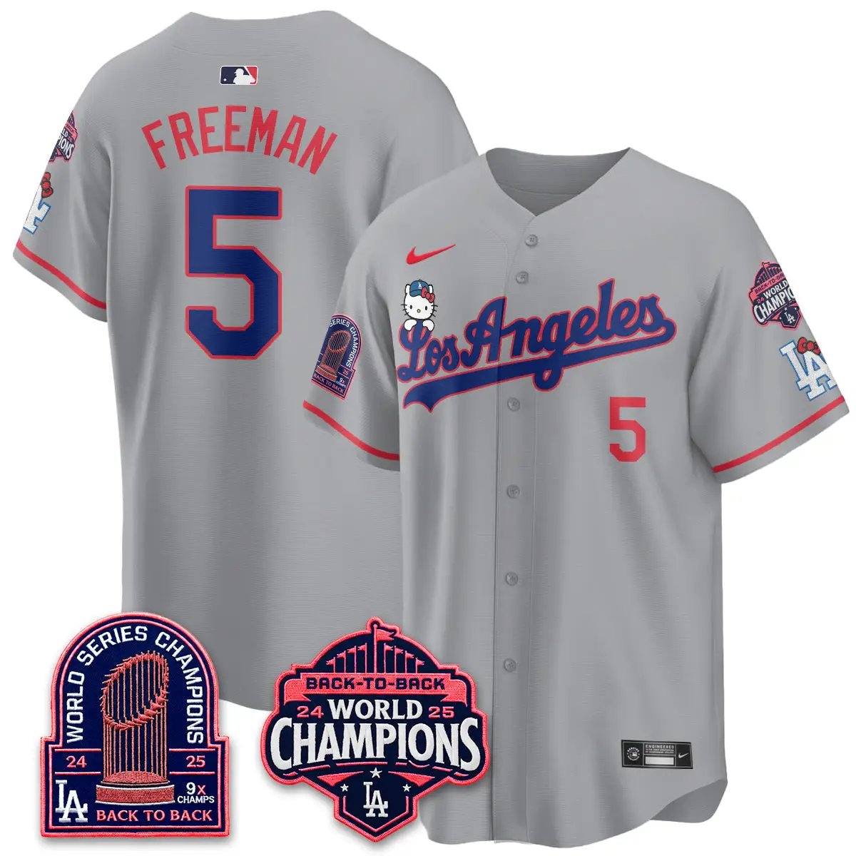 LAD x Hello Kitty Night 2026 Vapor Jersey - All Stitched - V2 by Los Angeles Dodgers