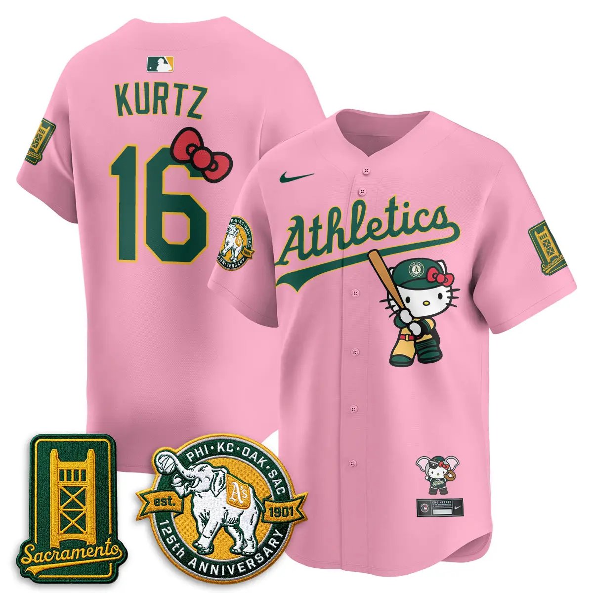 Oakland Athletics x Meow KT 2026 Vapor Limited Jersey - Stitched by Oakland Athletics