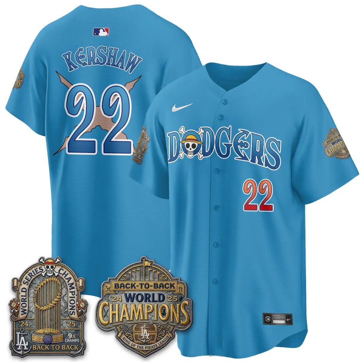 LAD Japanese Cartoon Vapor Limited Jersey - Stitched by Los Angeles Dodgers