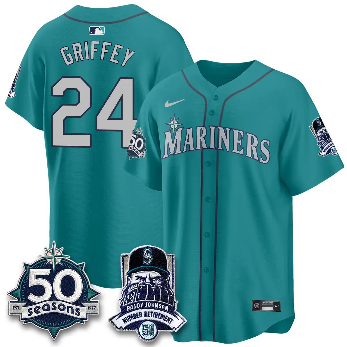 SEA Randy Johnson Vapor Limited Jersey V2- All Stitched by Seattle Mariners
