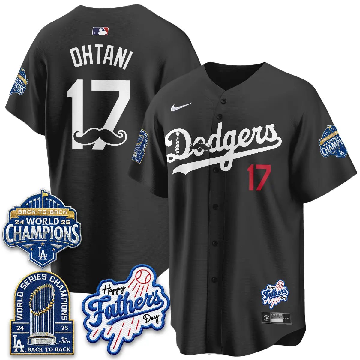 LAD Happy Father's Day 2026 Jersey - Stitched by Los Angeles Dodgers