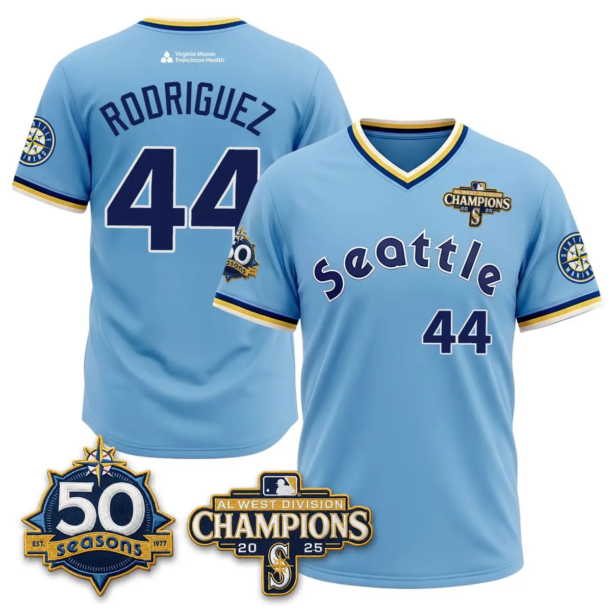 SEA 50th Anniversary Throwback Limited Jersey - All Stitched by Seattle Mariners