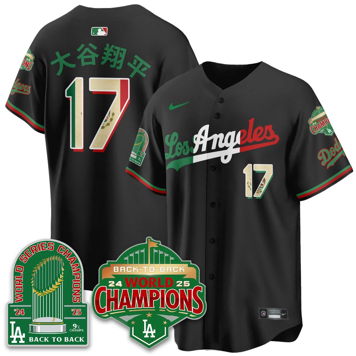 LAD Mexico Vapor Limited Jersey - 9x & B2B Champs - All Stitched by Los Angeles Dodgers