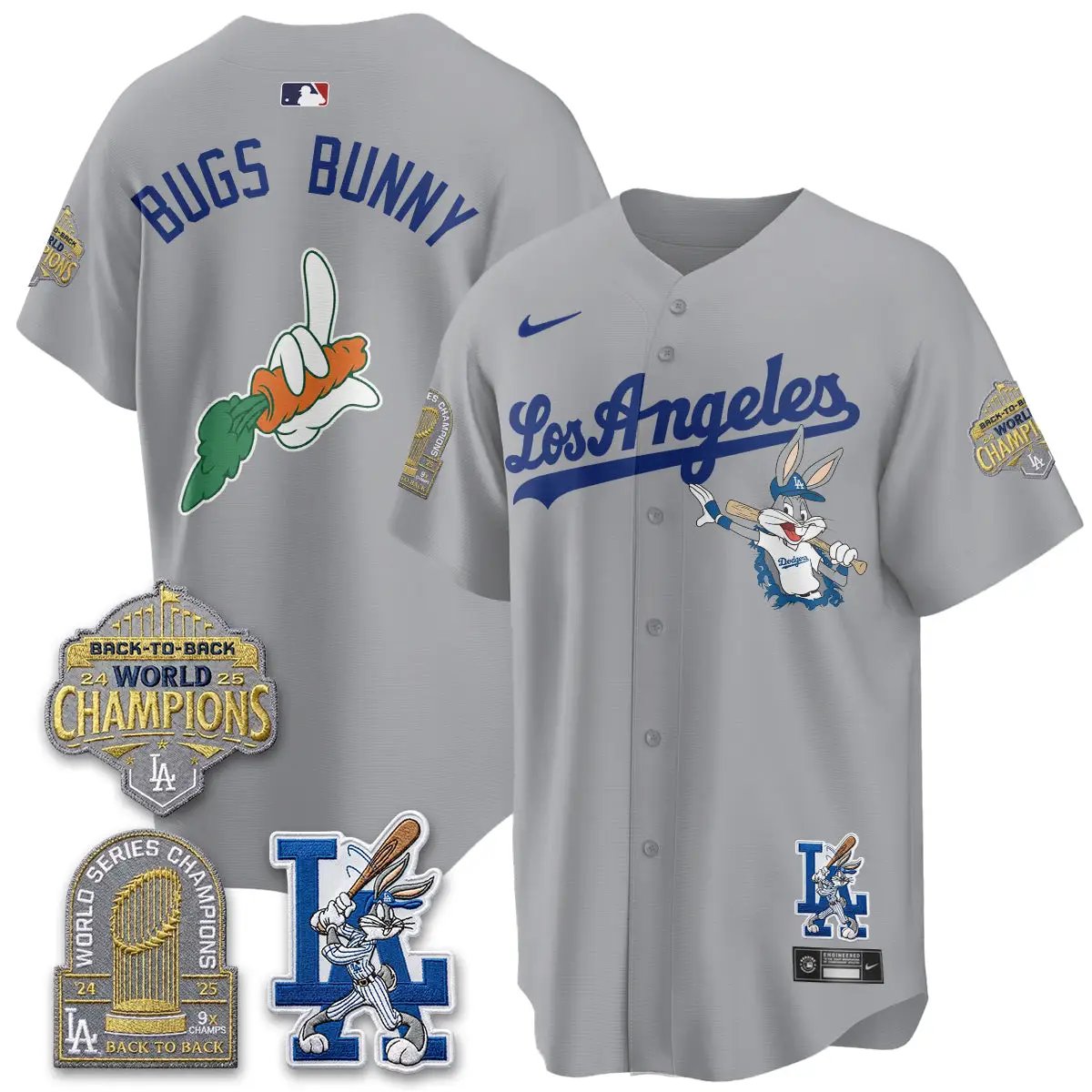 LAD Bunny Vapor Limited Jersey - All Stitched by Los Angeles Dodgers