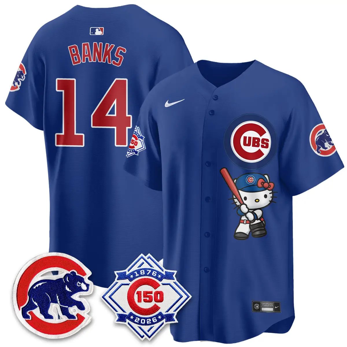 Chicago Cubs x Meow KT Vapor Premier Limited Jersey - All Stitched by Chicago Cubs