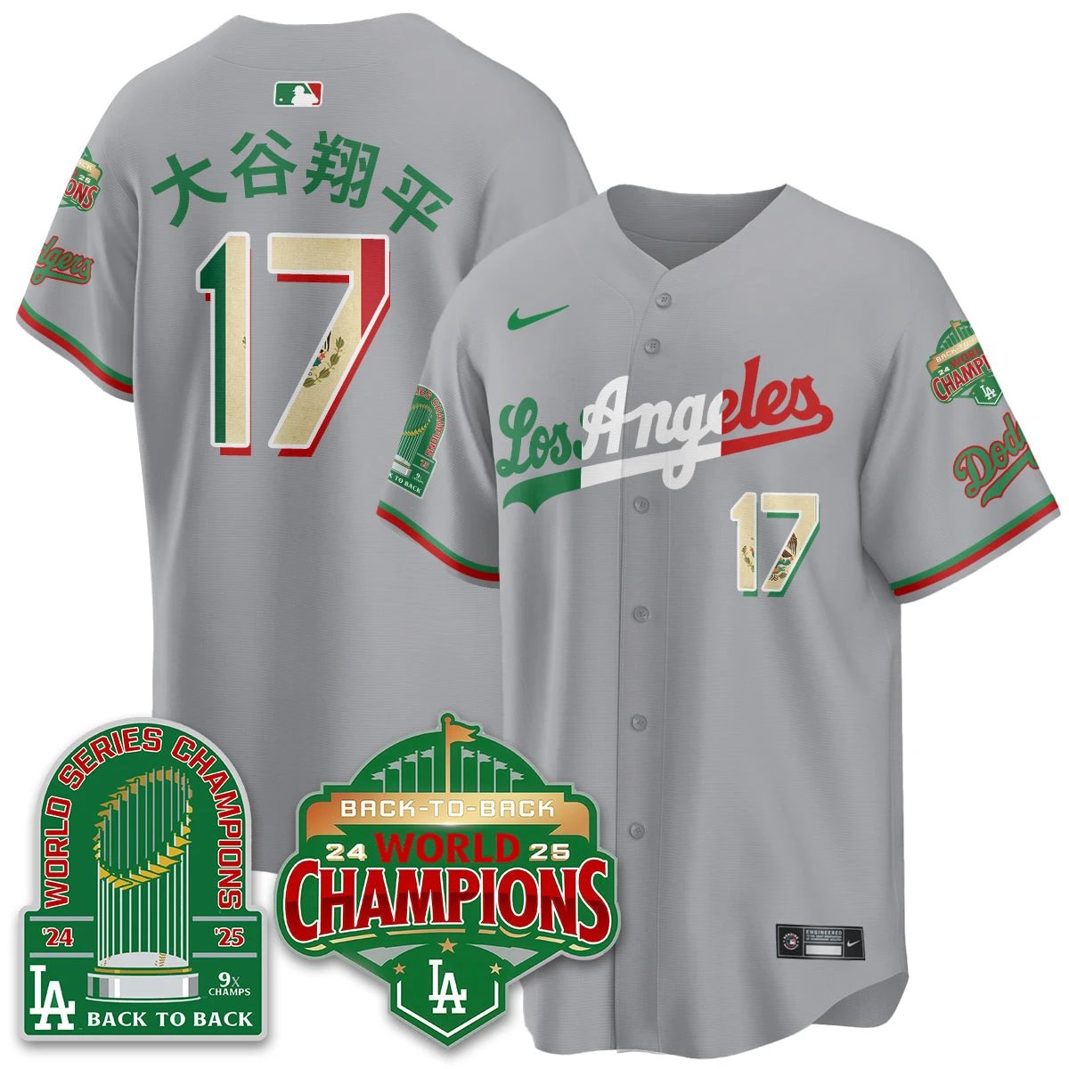 LAD Mexico Vapor Limited Jersey - 9x & B2B Champs - All Stitched by Los Angeles Dodgers