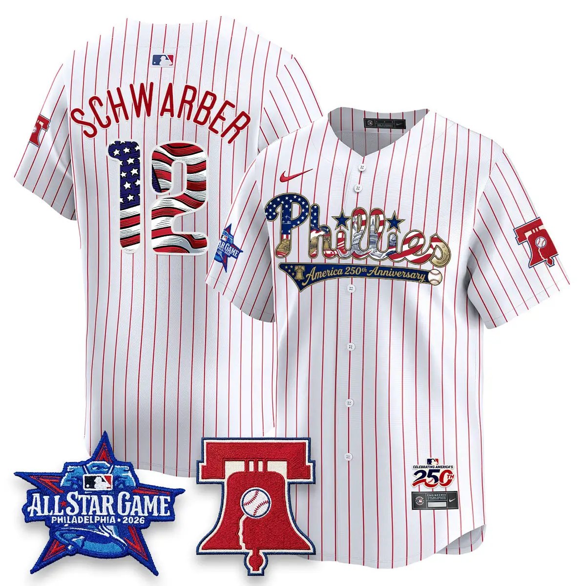 PHI 2026 USA 250 All Star Game Vapor Limited Jersey - Stitched by Philadelphia Phillies
