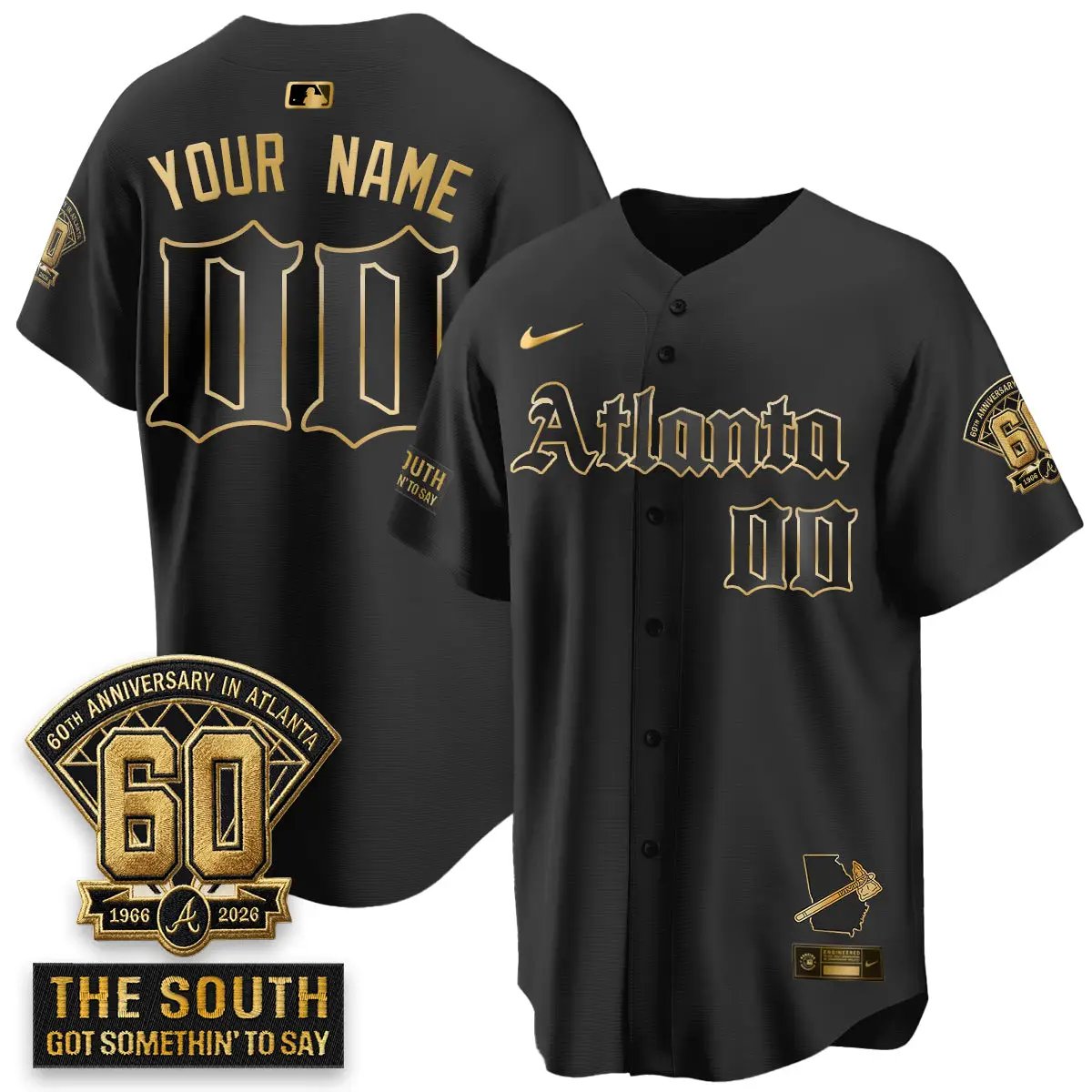 ATL 2026 Gothic Edition Vapor Limited Custom Jersey - All Stitched V2 by Atlanta Braves