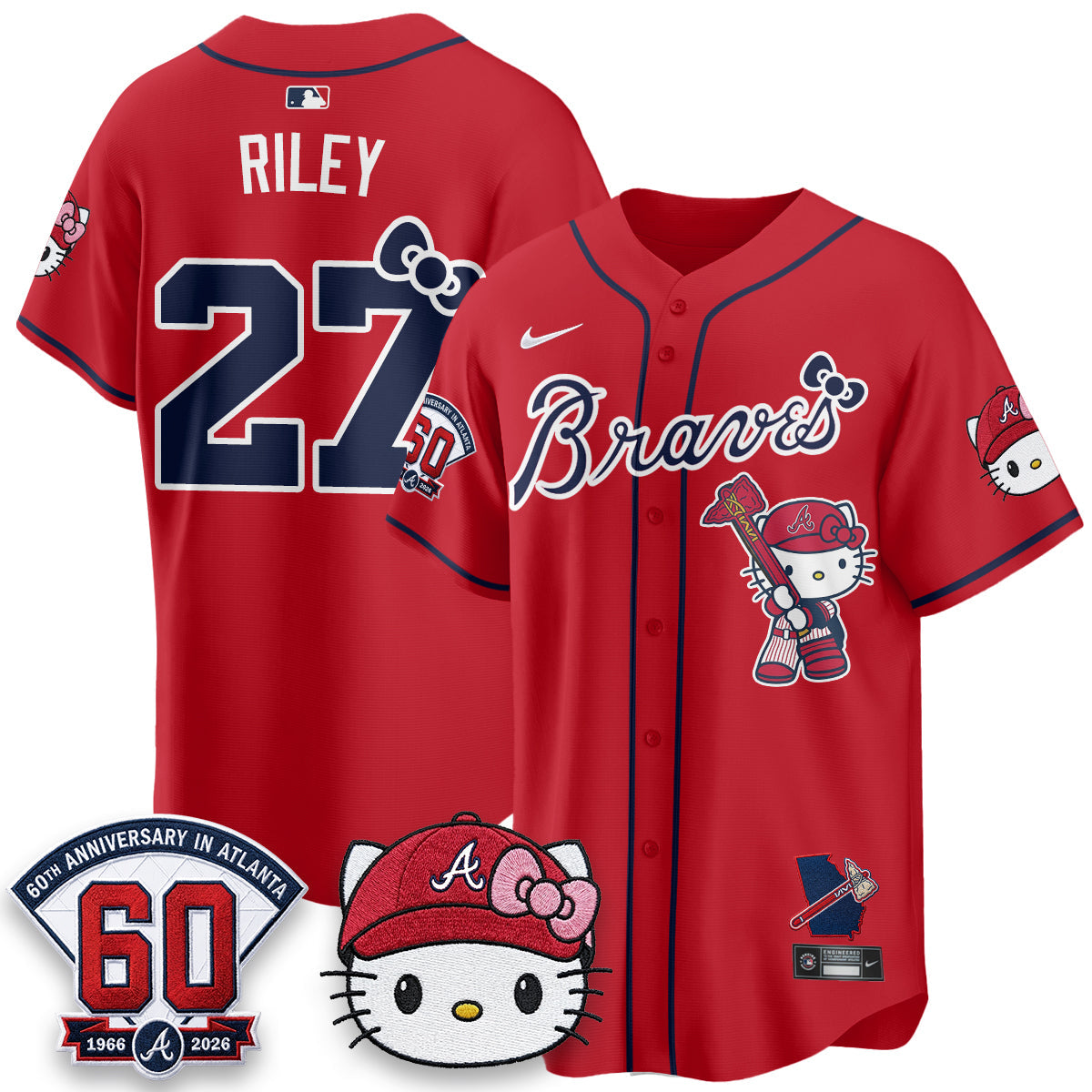 Atlanta Braves x Meow KT 2026 Vapor Limited Jersey - All Stitched by Atlanta Braves