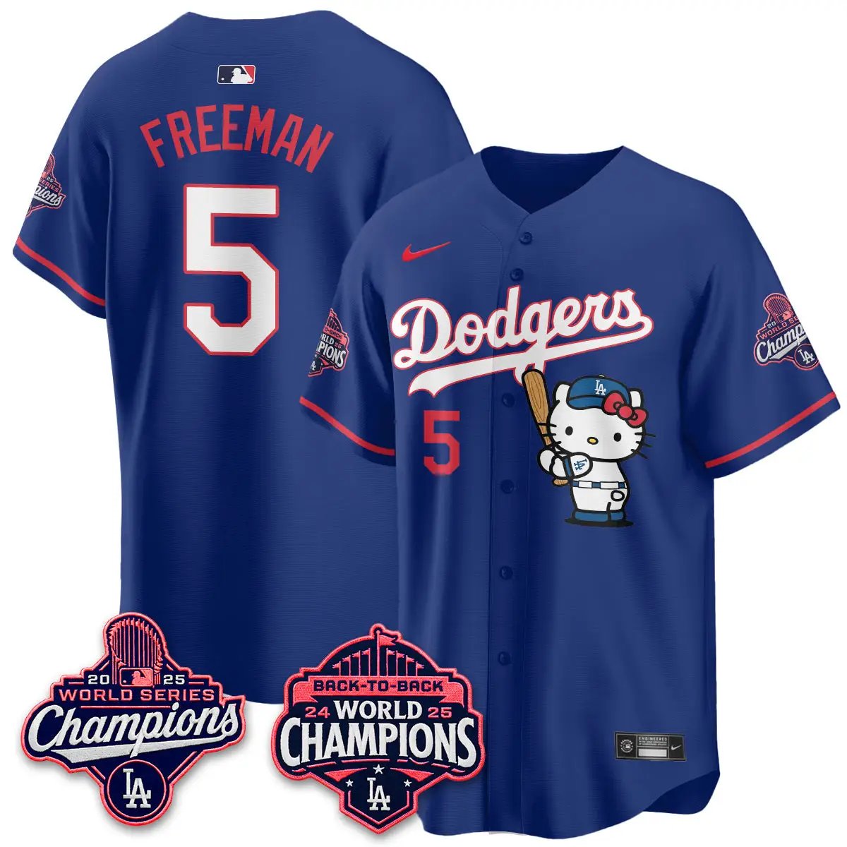 LAD x Hello Kitty Night 2026 Vapor Jersey - All Stitched by Los Angeles Dodgers