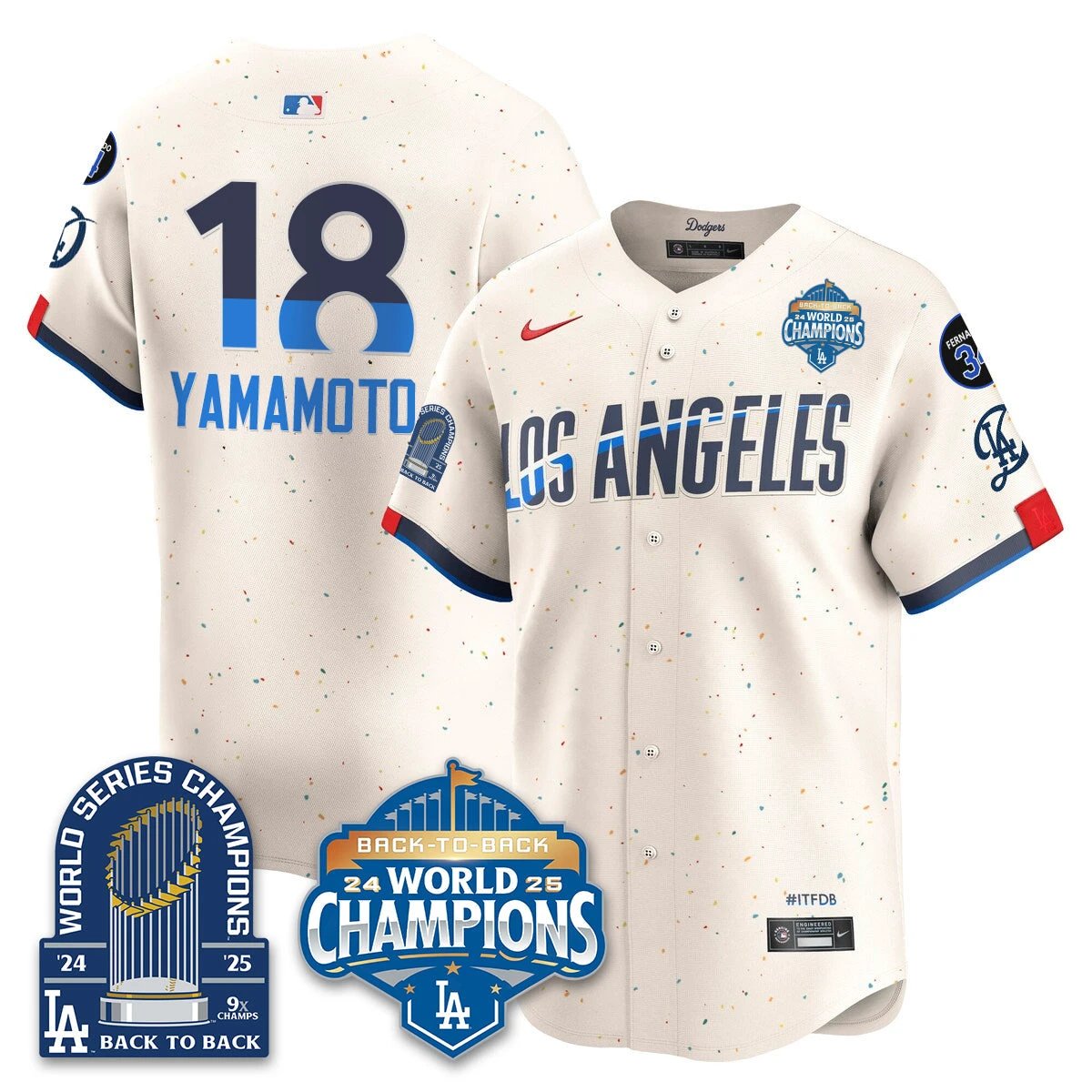 LAD Alternate Vapor Limited Jersey - 9x Champs - All Stitched by Los Angeles Dodgers