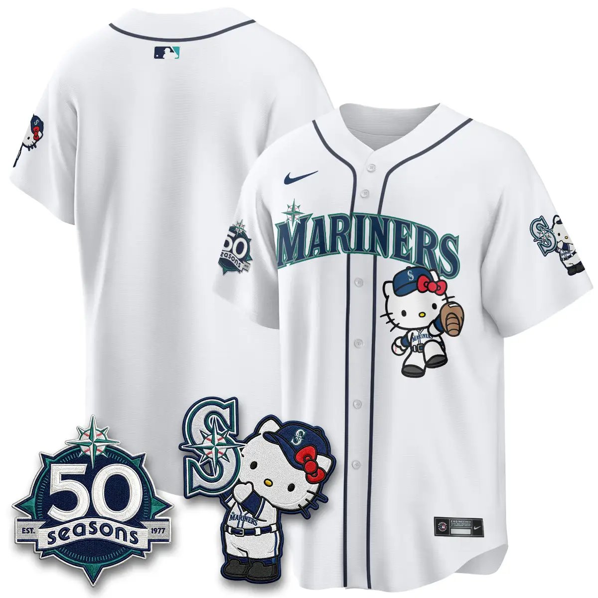 SEA x Meow KT Night Limited Jersey - All Stitched V2 by Seattle Mariners