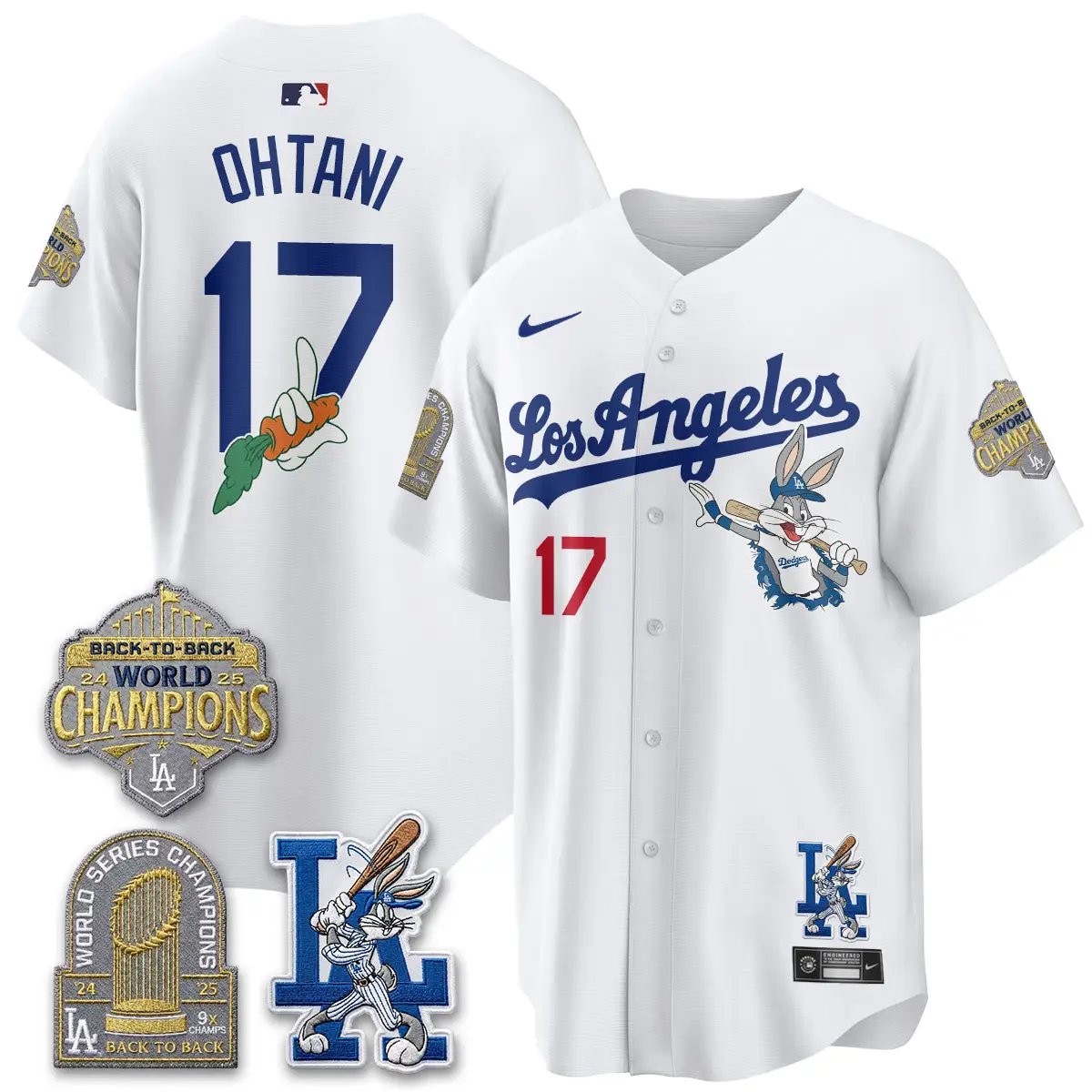LAD Bunny Vapor Limited Jersey - All Stitched by Los Angeles Dodgers