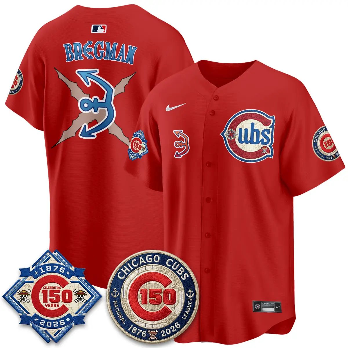 CHC x Japanese Cartoon Limited Jersey - Stitched by Chicago Cubs