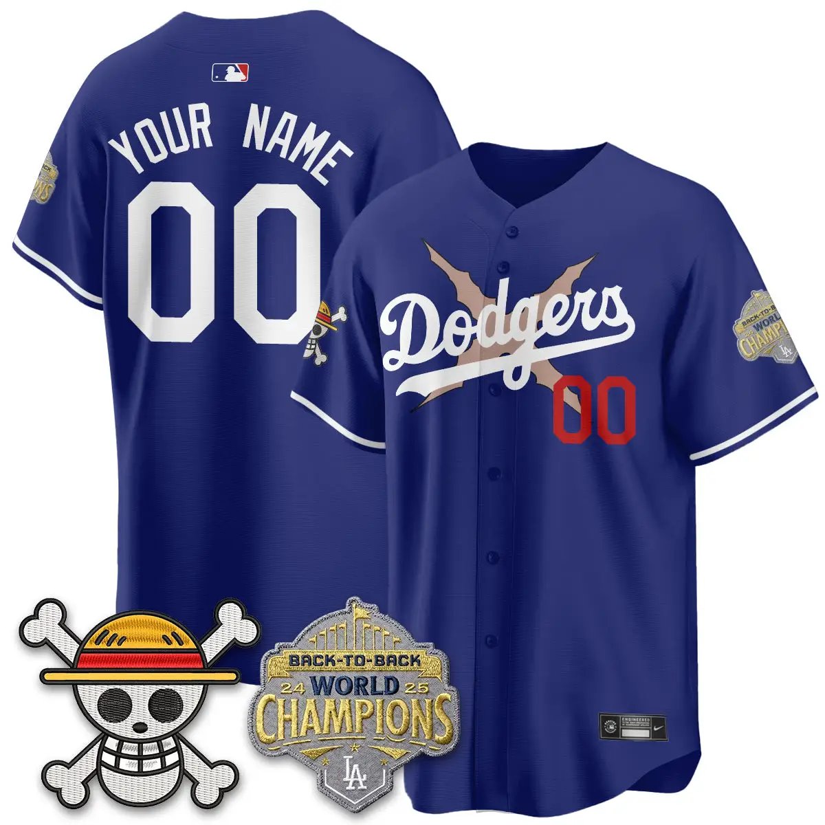 LAD x OP Vapor Custom Jersey -All Stitched V2 by Los Angeles Dodgers