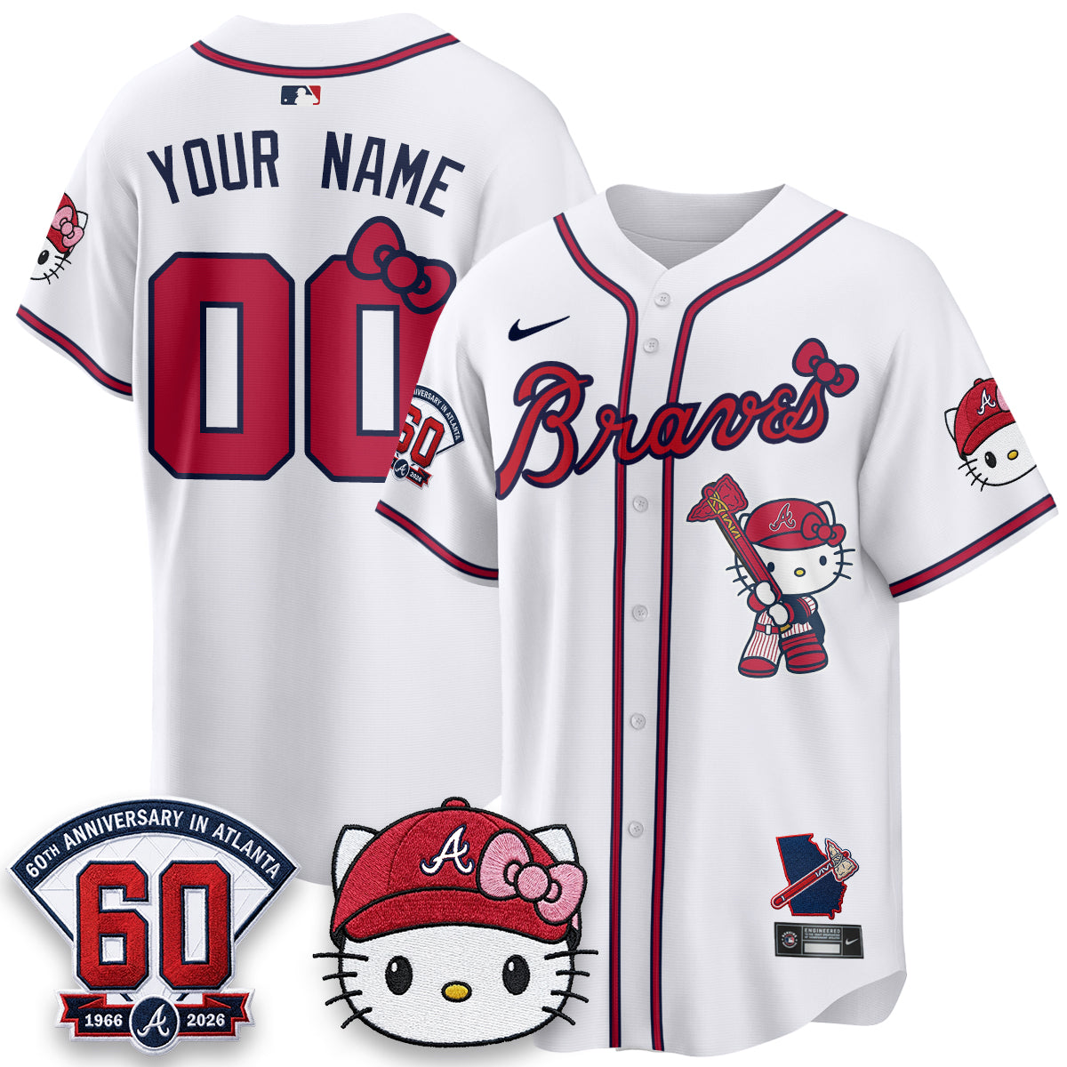 Atlanta Braves x Meow KT 2026 Vapor Limited Custom Jersey - All Stitched by Atlanta Braves