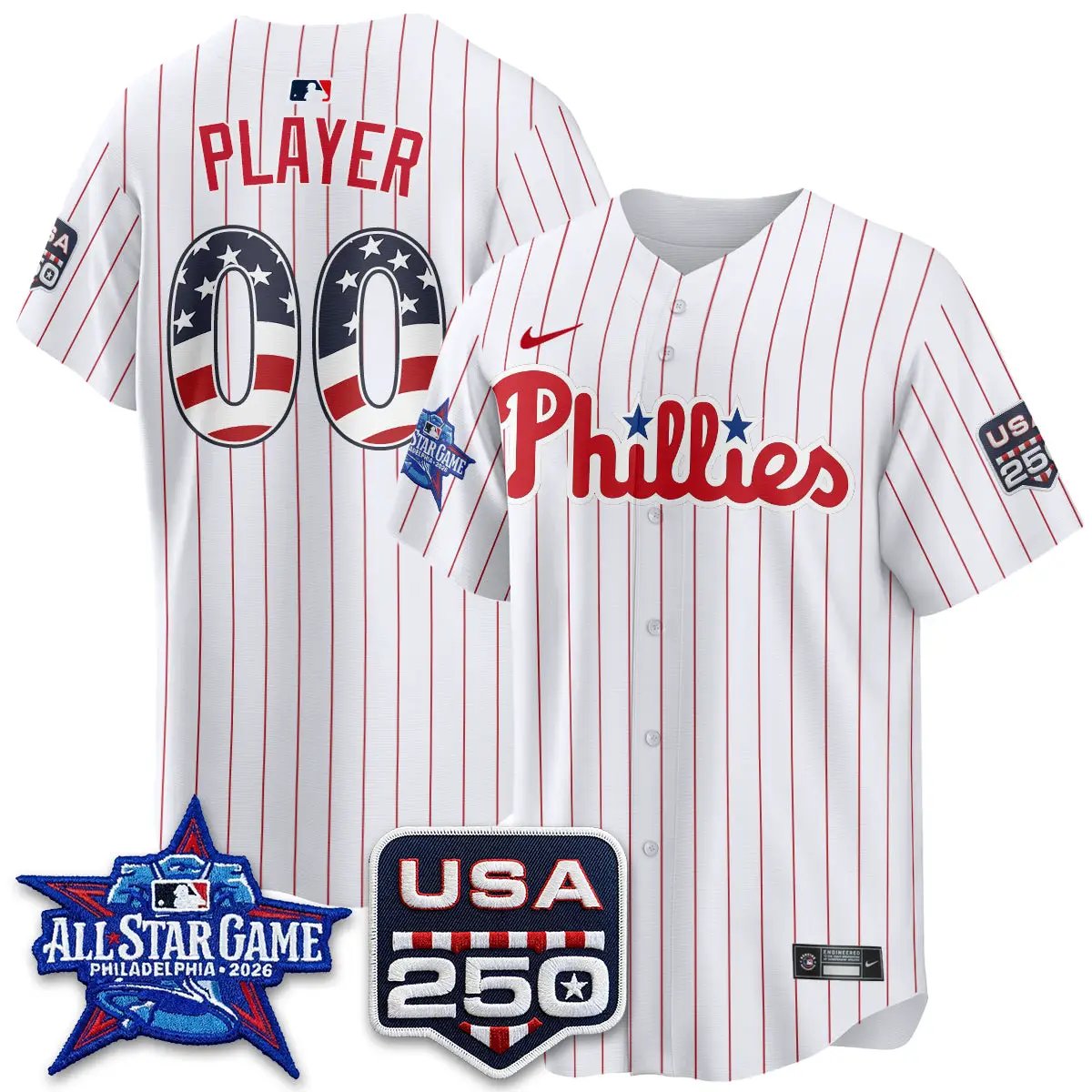 PHI 2026 All Star Edition Vapor Custom Jersey - Stitched by Philadelphia Phillies