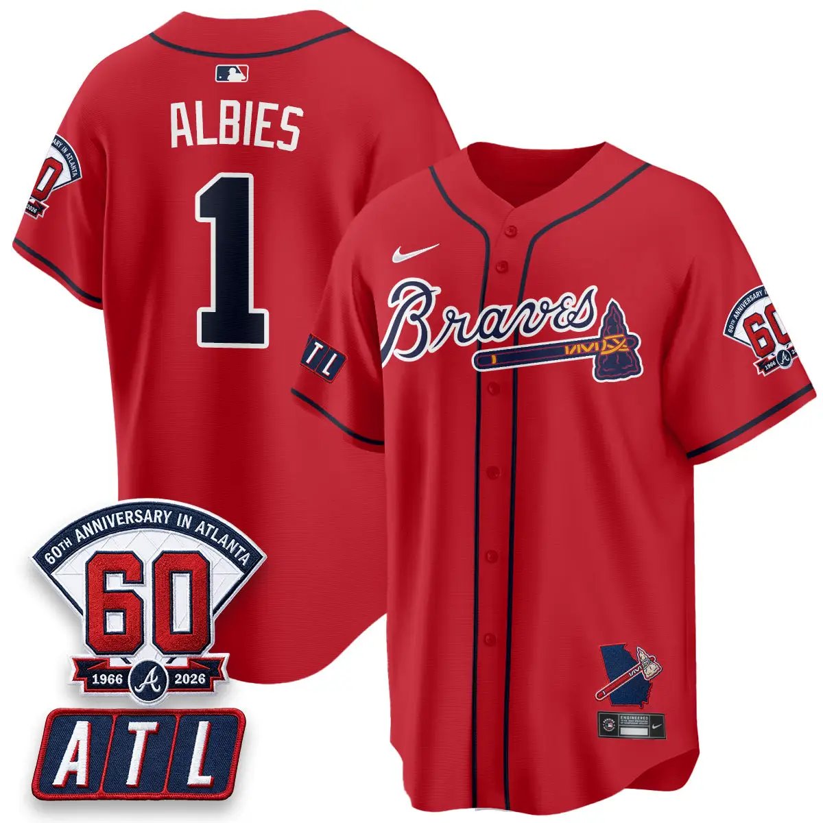 ATL 2026 60th Anniversary Vapor City Connect Limited Jersey - All Stitched by Atlanta Braves