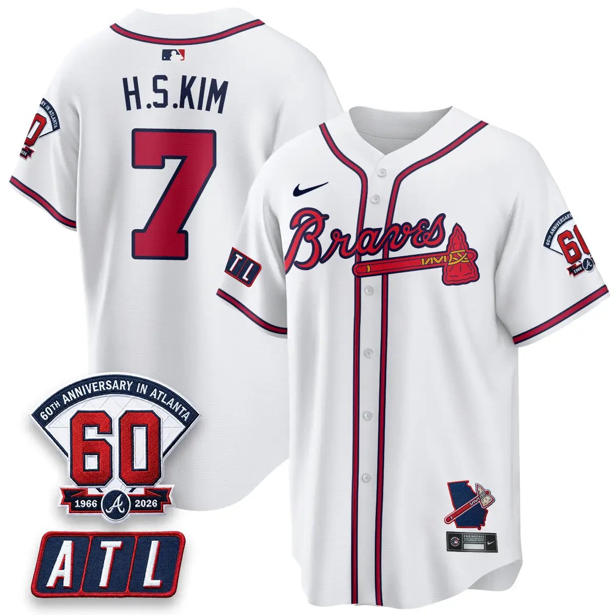 ATL 2026 60th Anniversary Vapor City Connect Limited Jersey - All Stitched by Atlanta Braves