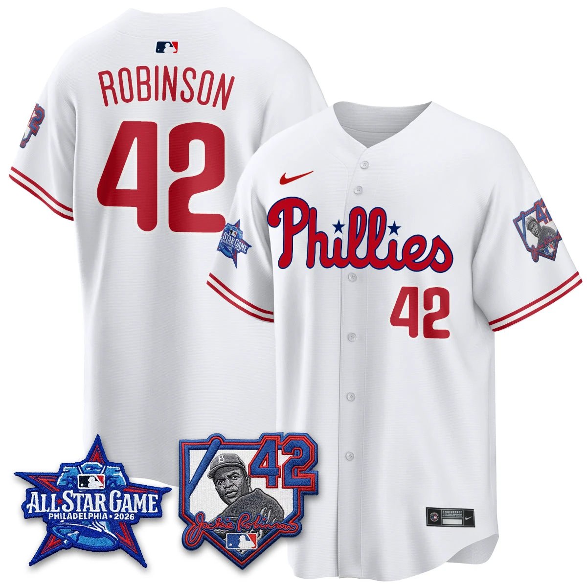 Philadelphia Phillies 2026 Jackie Robinson New Era - All Star Game Vapor Limited Jersey - All Stitched by Philadelphia Phillies