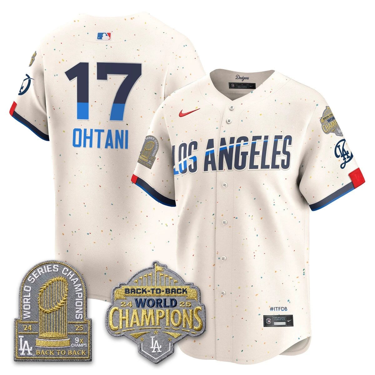 LAD Gold Collection Vapor Limited Jersey - 9x & B2B Champs - All Stitched by Los Angeles Dodgers