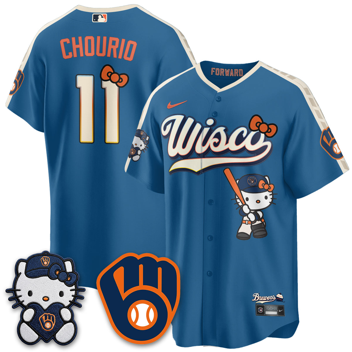 Milwaukee Brewers Meow KT Night Vapor Limited Jersey - All Stitched by Milwaukee Brewers