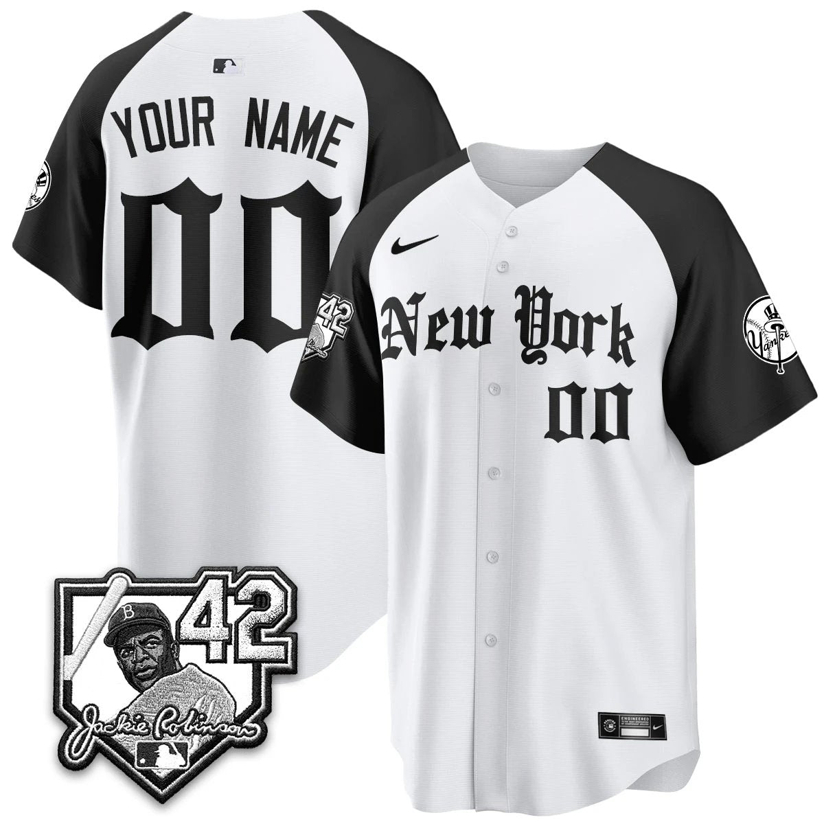 NYY 2026 Jackie Robinson Day Gothic Vapor Custom Limited Jersey - All Stitched by New York Yankees