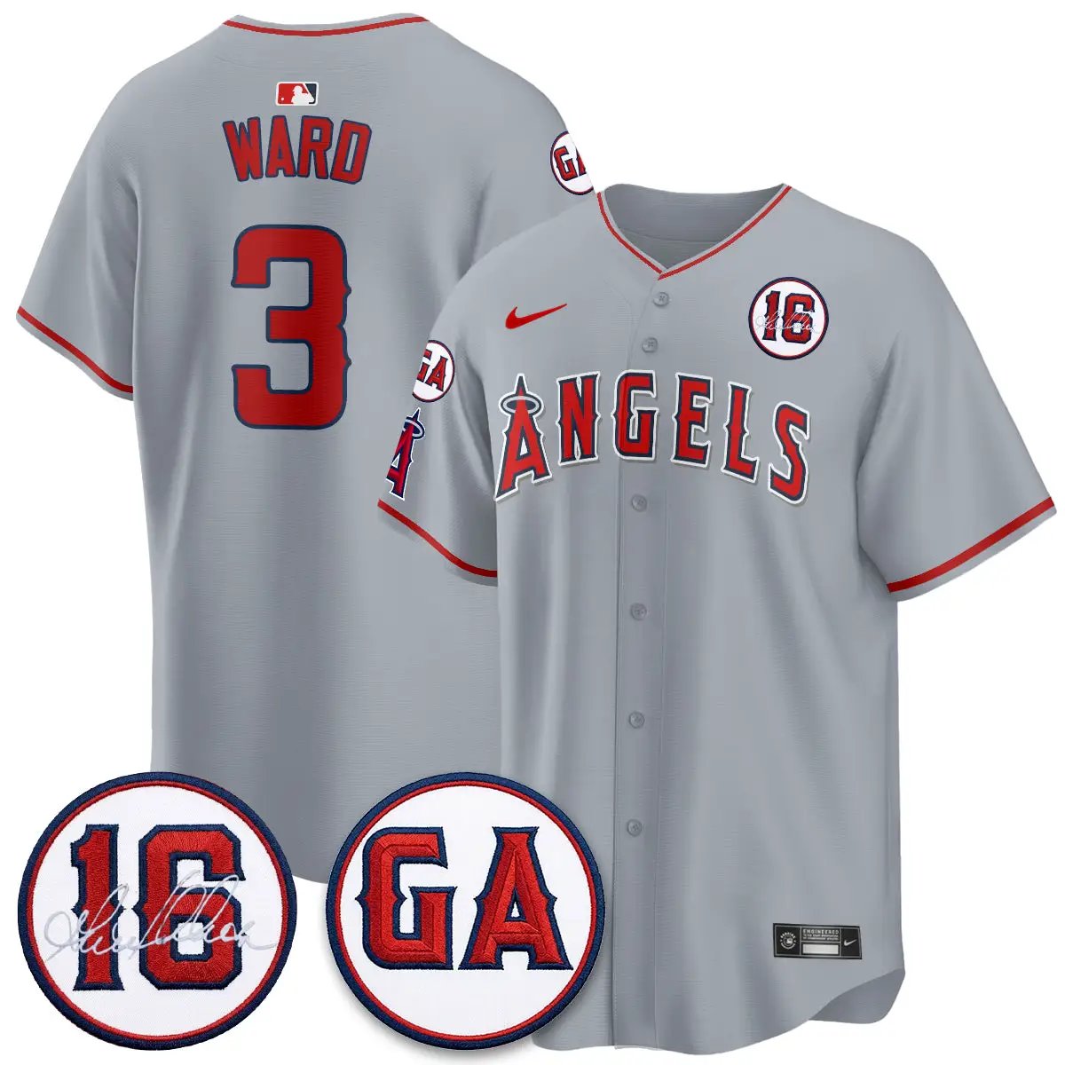 LAA Garret Anderson Tribute Patch Vapor Jersey - All Stitched V1 by Los Angeles Angels