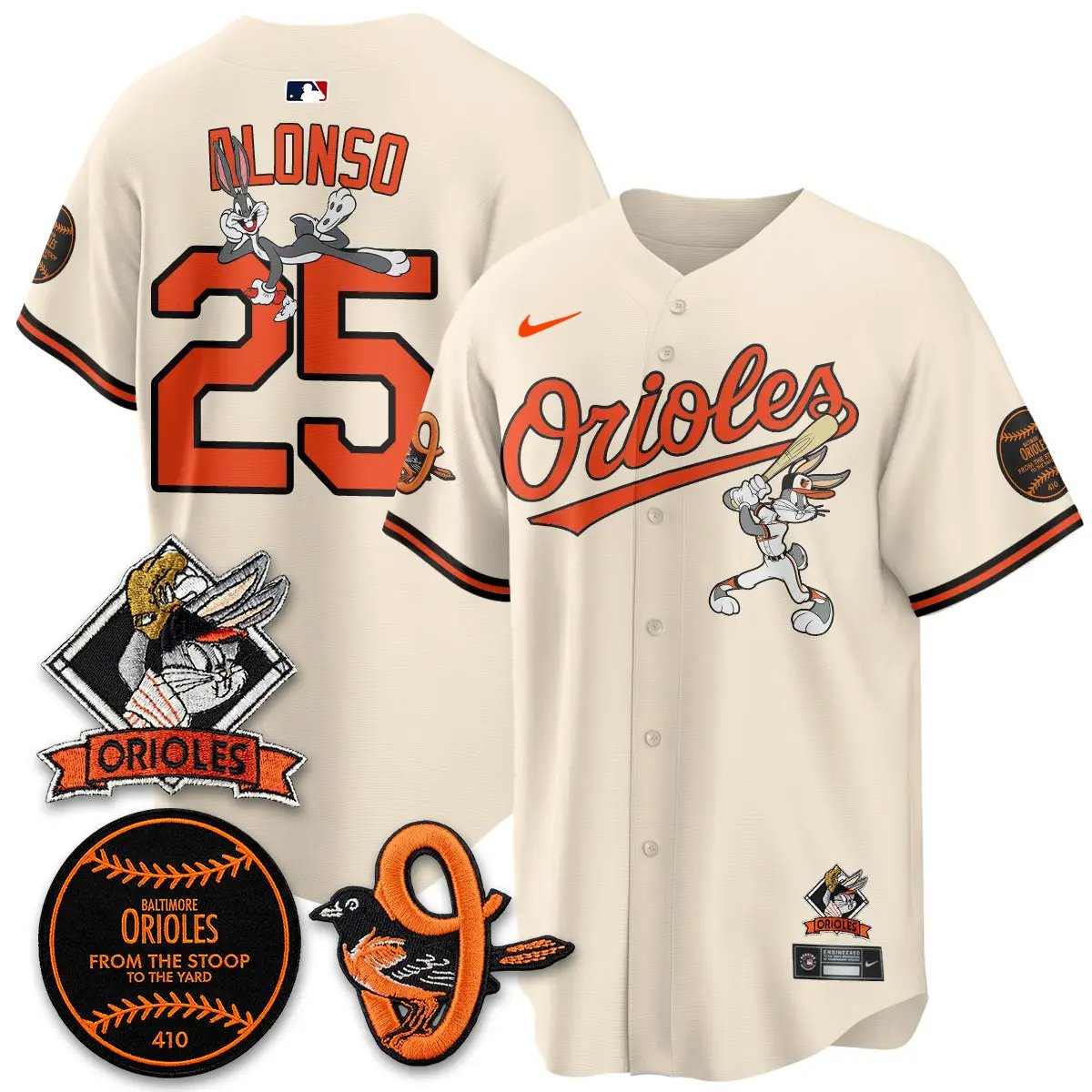 BAL x Bunny Vapor Premier Limited Jersey - Stitched by Baltimore Orioles