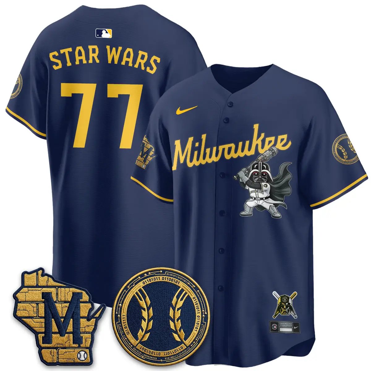 MIL x SW Limited Jersey - Stitched by Milwaukee Brewers