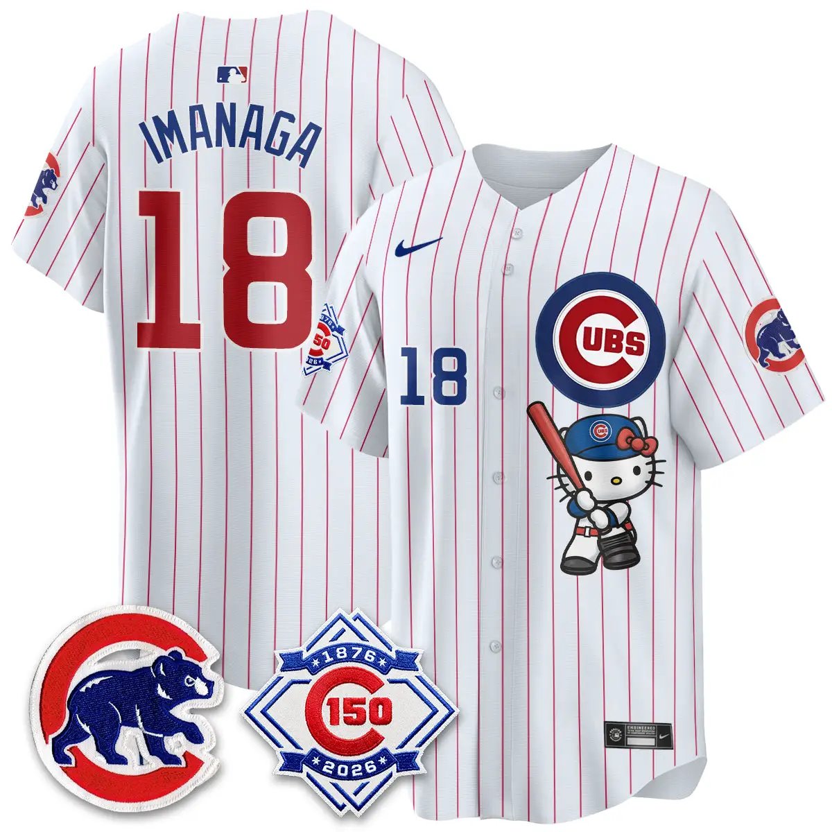 Chicago Cubs x Meow KT Vapor Premier Limited Jersey - All Stitched by Chicago Cubs