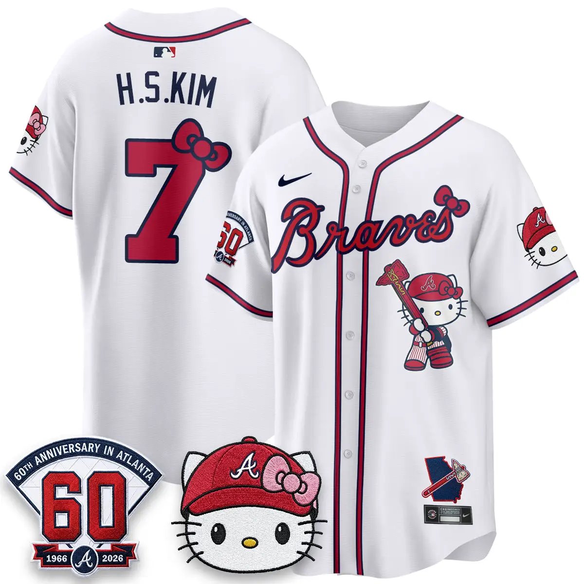 Atlanta Braves x Meow KT 2026 Vapor Limited Jersey - All Stitched by Atlanta Braves