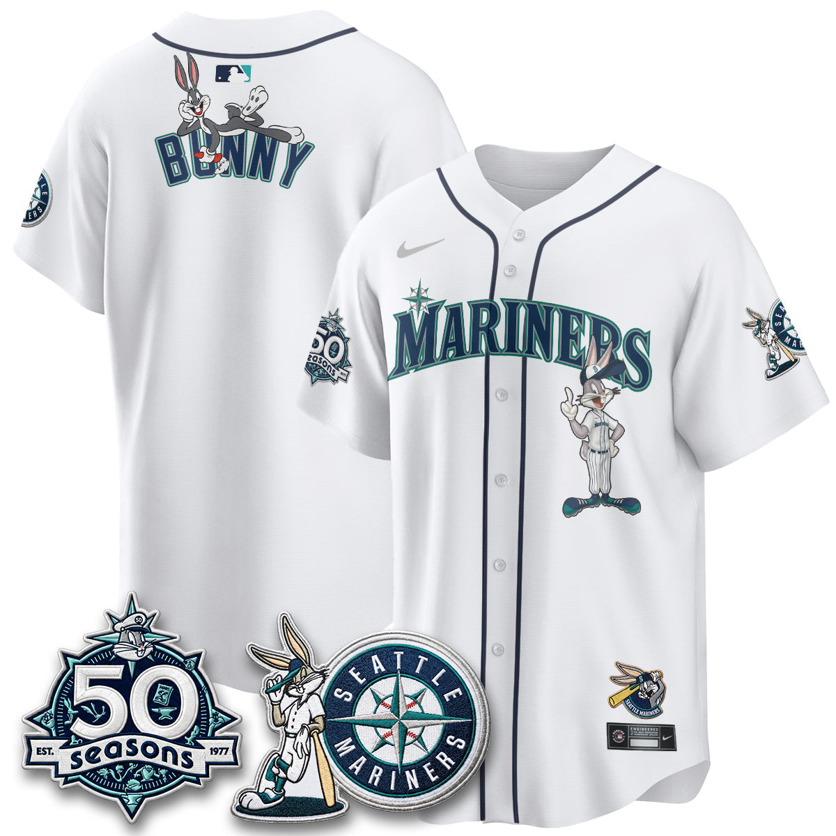 SEA x Bunny Vapor Premier Limited Jersey - Stitched by Seattle Mariners