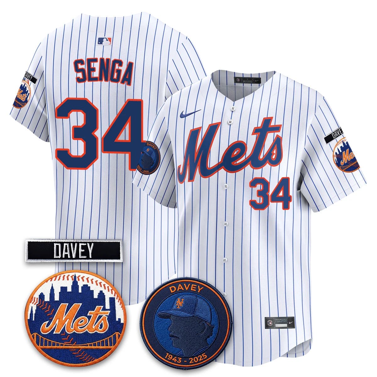 New York Mets 2026 Davey Johnson In Memoriam Vapor Limited Jersey - All Stitched by New York Mets