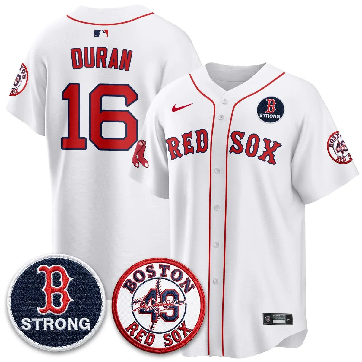 BOS Tim Wakefield Memorial Patch Vaper Premier Limited Jersey - All Stitched V2 by Boston Red Sox