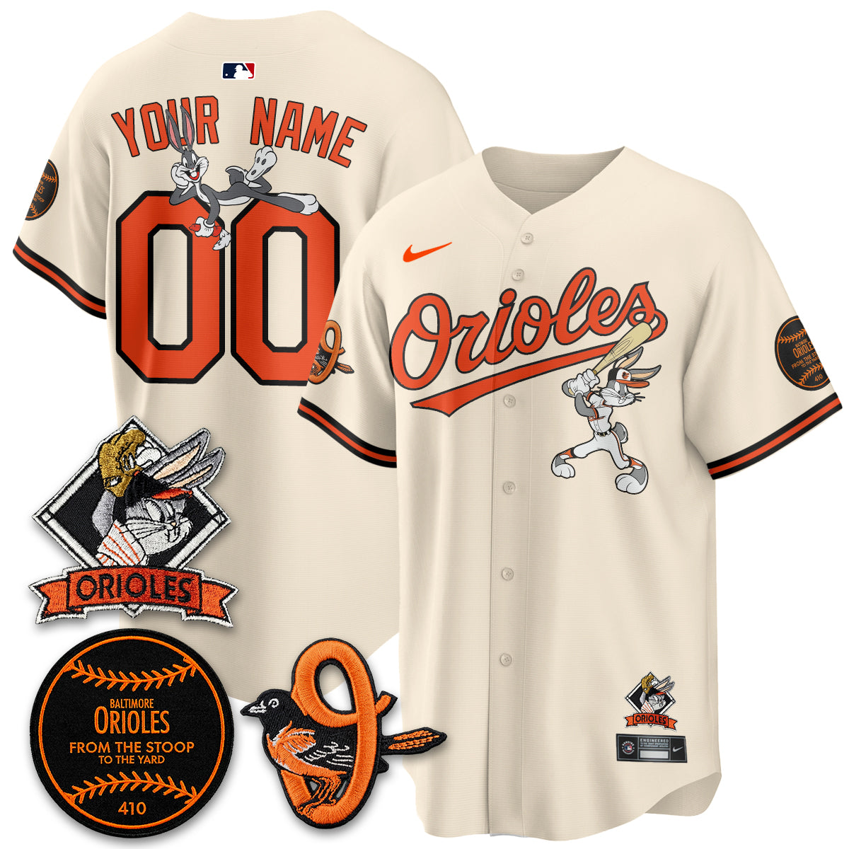 BAL x Bunny Vapor Premier Limited Custom Jersey - Stitched by Baltimore Orioles