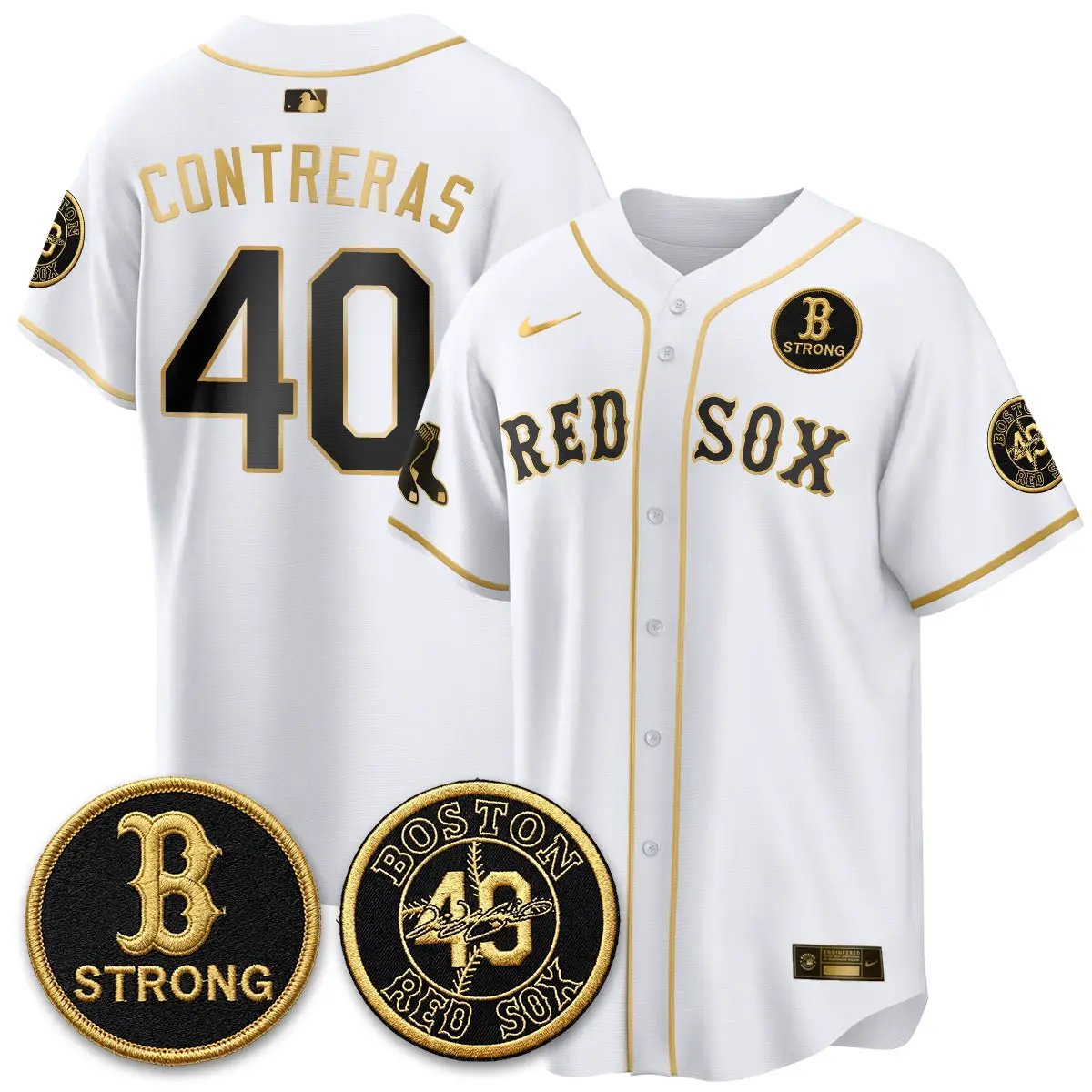 BOS Tim Wakefield Memorial Patch Vaper Premier Limited Jersey - All Stitched V2 by Boston Red Sox