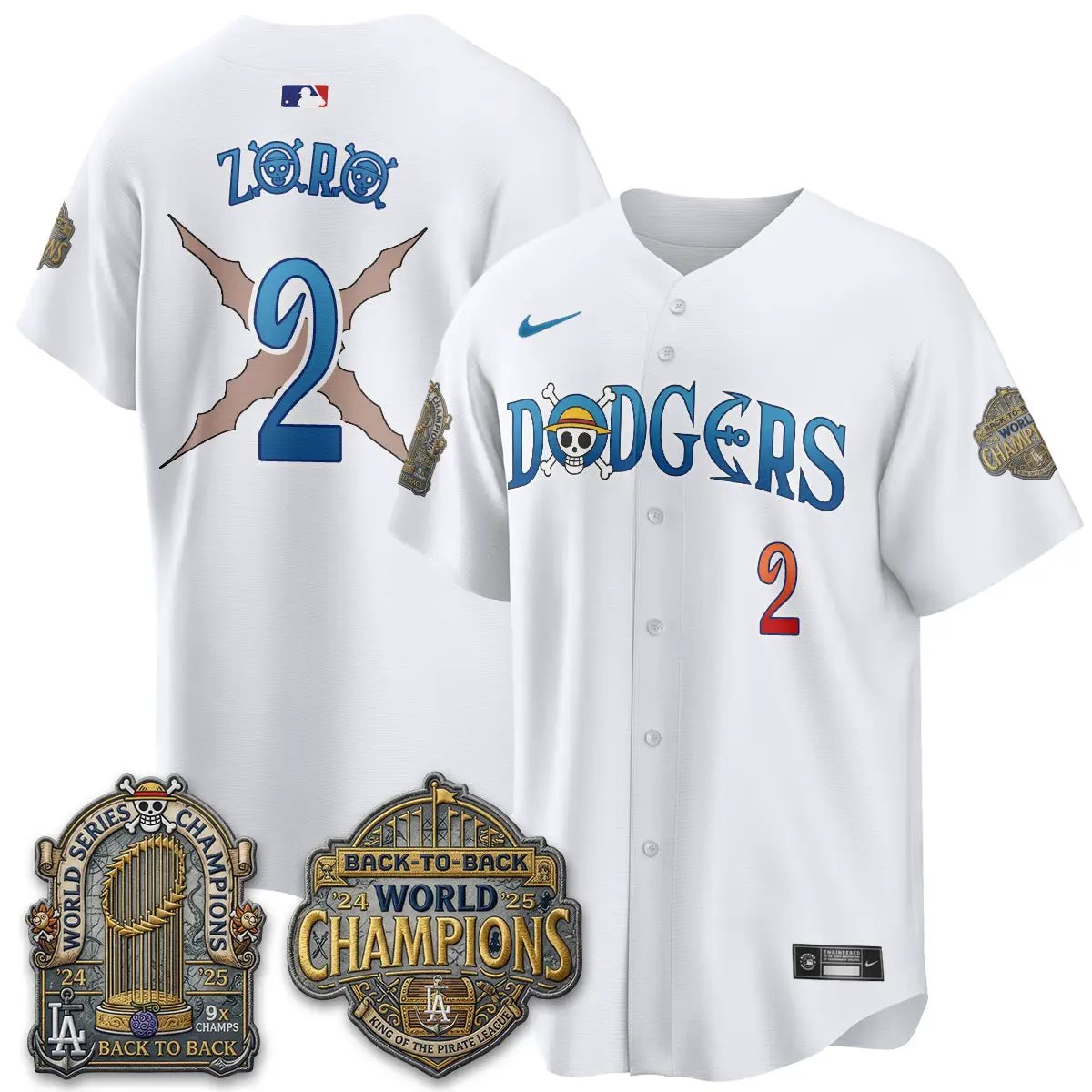 LAD Japanese Cartoon Vapor Limited Jersey - Stitched by Los Angeles Dodgers