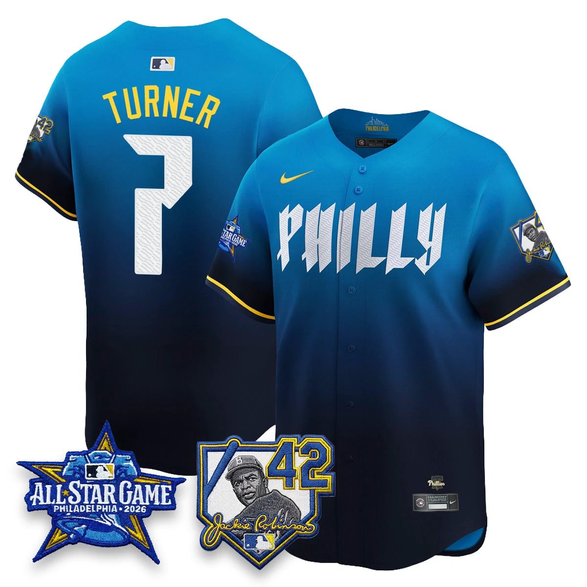 Philadelphia Phillies 2026 Jackie Robinson New Era - All Star Game Vapor Limited Jersey - All Stitched by Philadelphia Phillies
