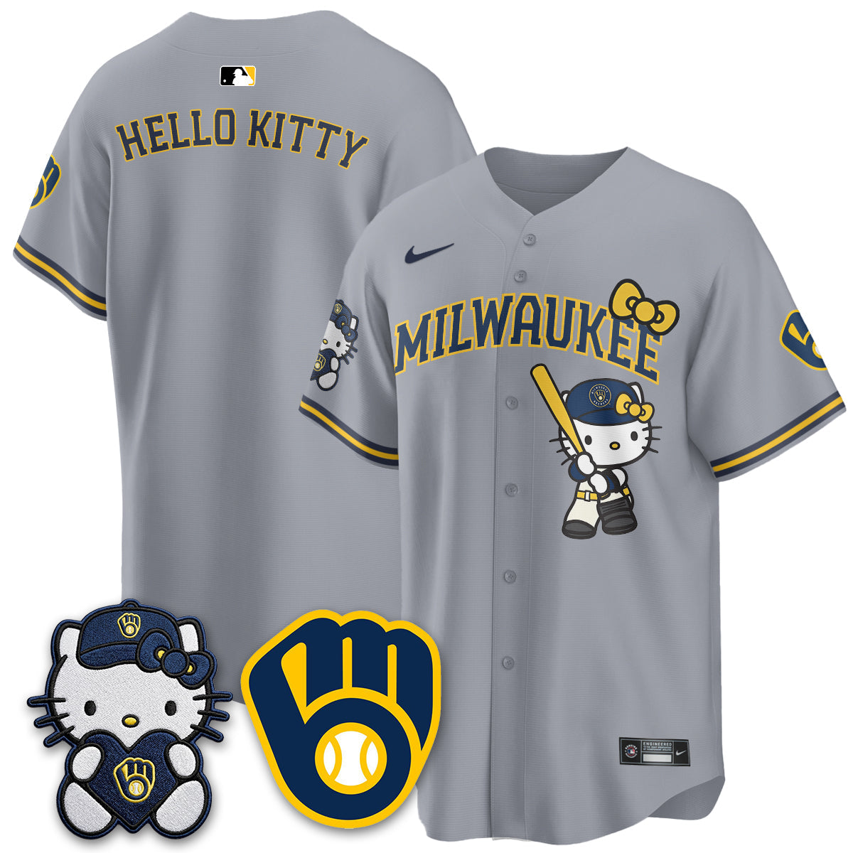 Milwaukee Brewers Meow KT Night Vapor Limited Jersey - All Stitched by Milwaukee Brewers