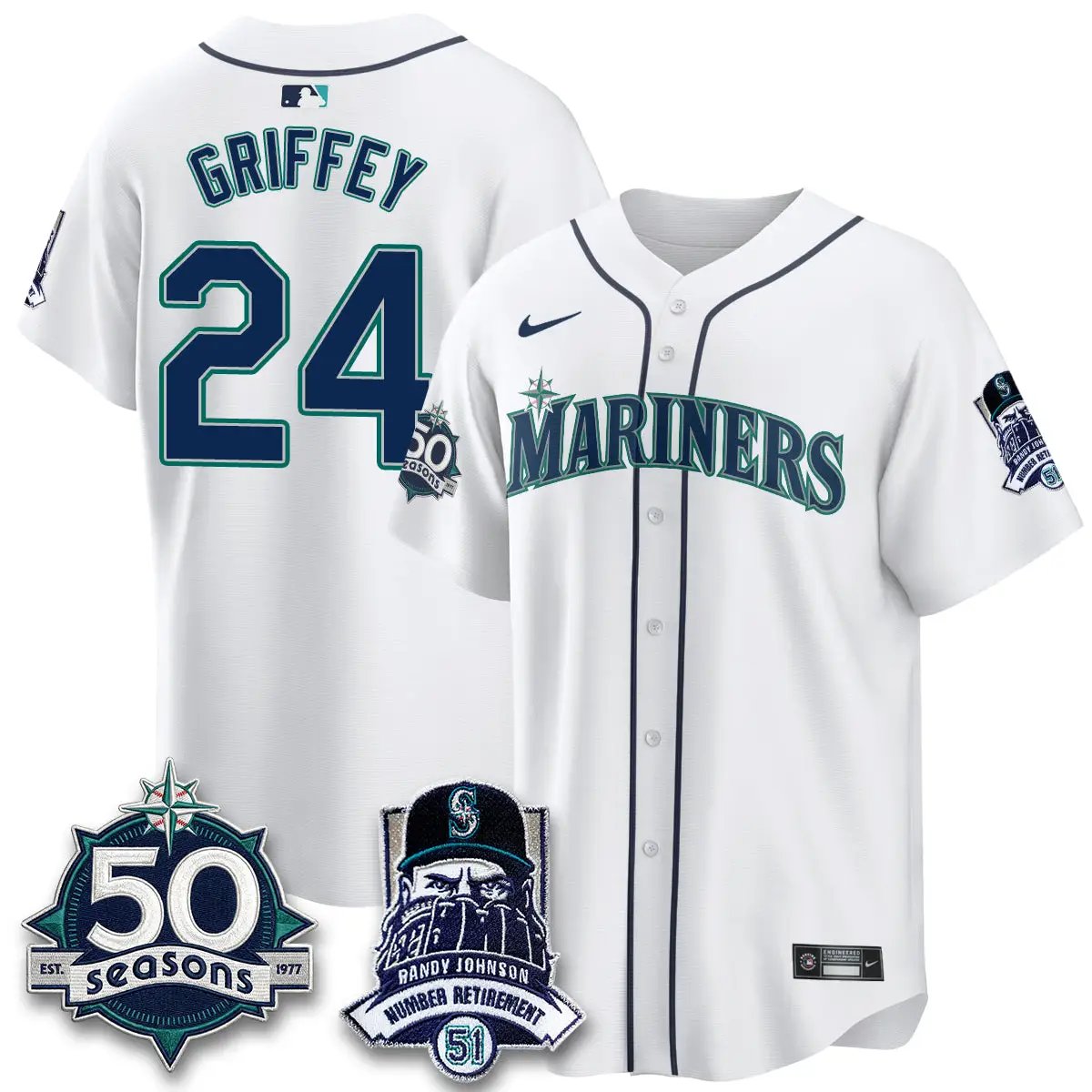 SEA Randy Johnson Vapor Limited Jersey V2- All Stitched by Seattle Mariners