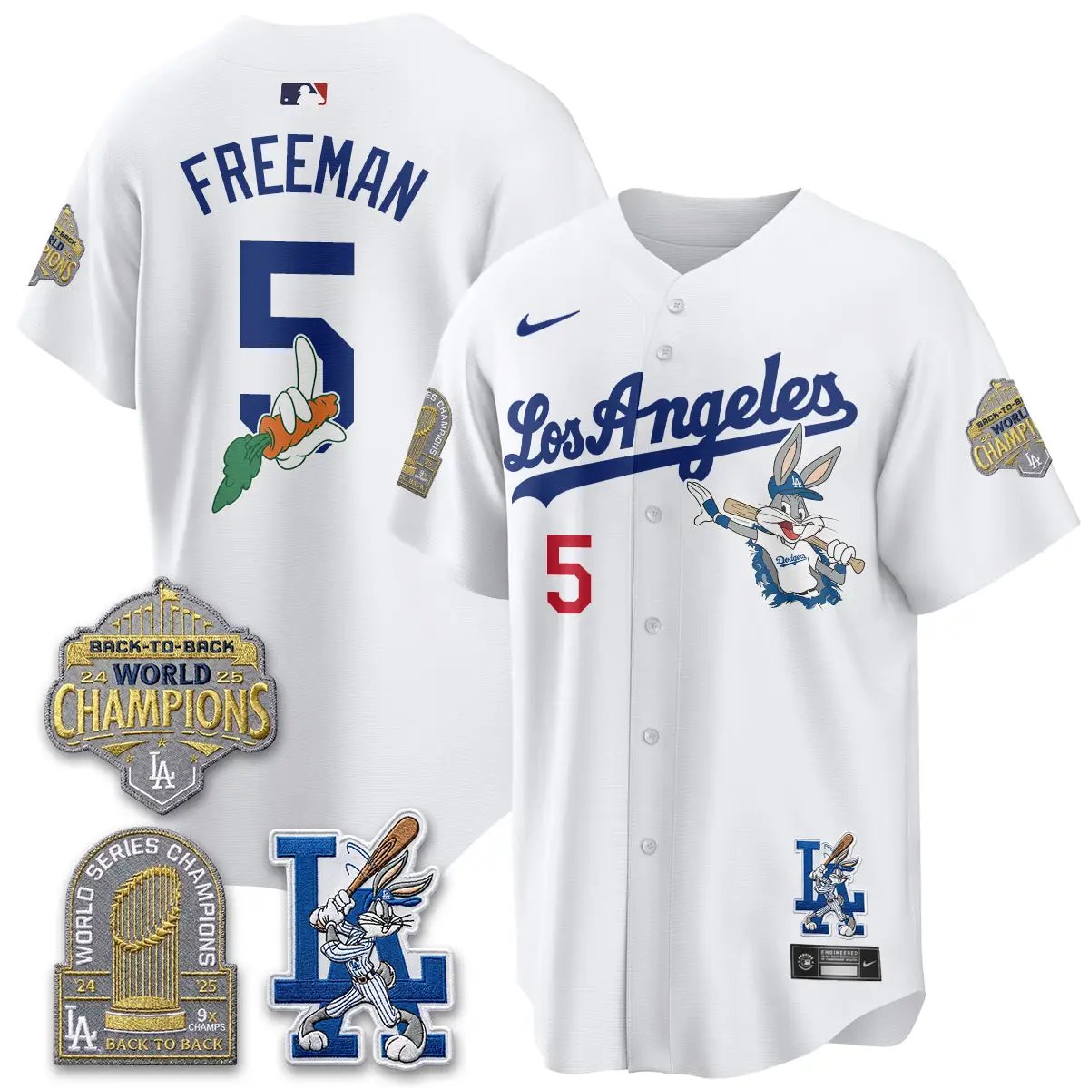 LAD Bunny Vapor Limited Jersey - All Stitched by Los Angeles Dodgers