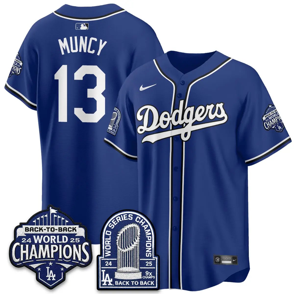 LAD 2026 Black Out Style Vapor Limited Jersey - B2B Champs - All Stitched by Los Angeles Dodgers