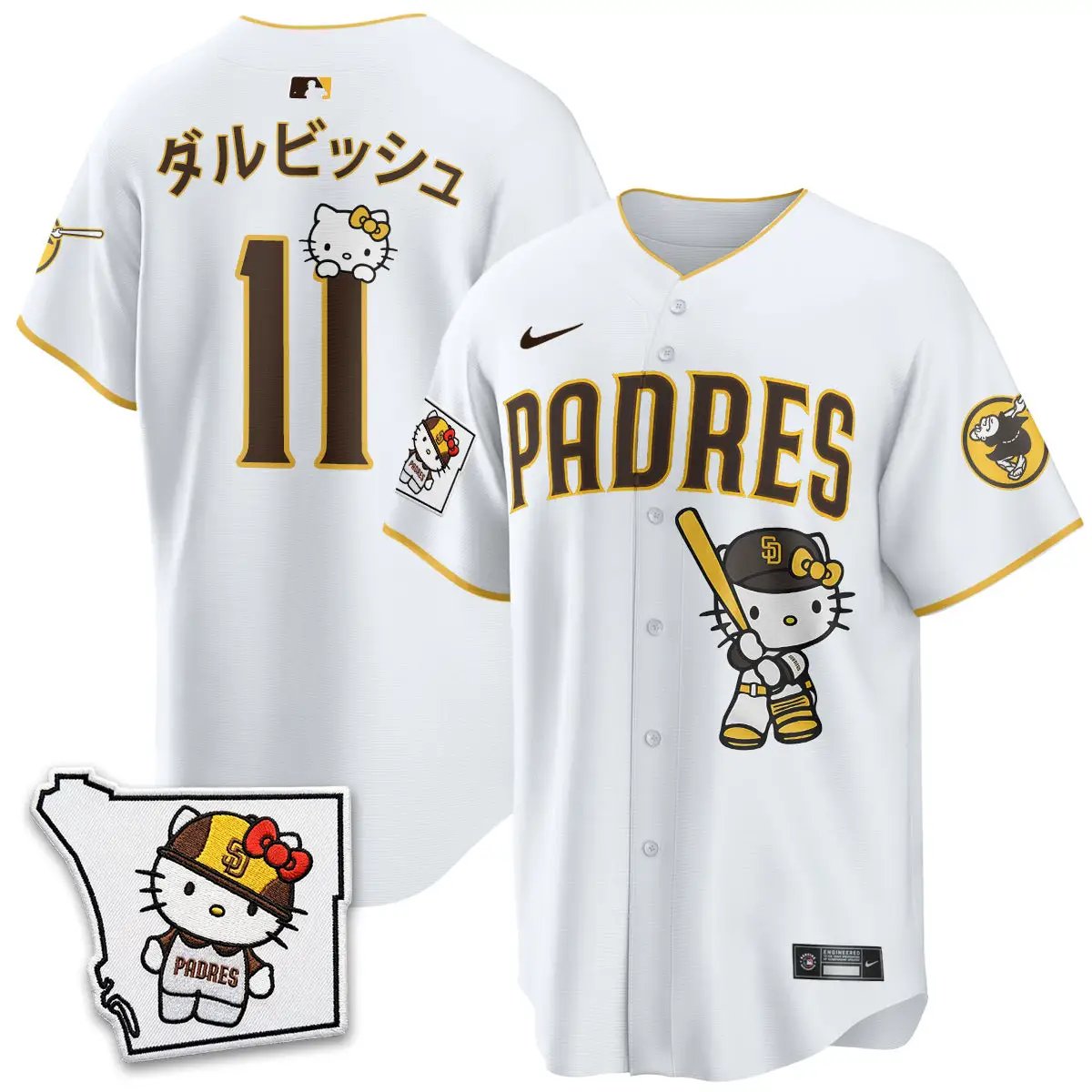 San Diego Padres x Meow KT Vapor Limited Jersey - All Stitched V2 by San Diego Padres